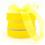 Edged Organza - 25mm x 50m - Yellow