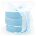 Edged Organza - 25mm x 50m - Light Blue