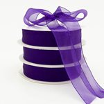 Edged Organza - 25mm x 50m - Purple