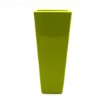 Ceramic Square Tapered Vase - Lime 270mmH