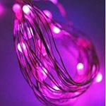 LED Lights on Wire - Pink 2m