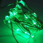 LED Lights on Wire - Green 2m