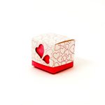 Heart Favor Box - Red/White - 50 Pack