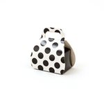 Polka Dot Bag Favor Box - Black/White - 12 Pack