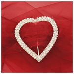Diamante Sash Pin - Heart 70mmD