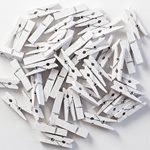 Wooden Pegs (50 pk) - White