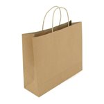 Kraft Carry Bags Large  (10pk) - Brown 380x120x310mmH