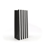 Gloss Stripe Paper Bags (10PK) - White/Black - 22cmH