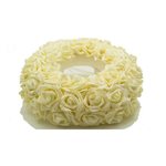 Art. Rose Wreath - 30cm Dia - Ivory