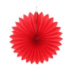 Tissue Paper Fan 250mmD - Red