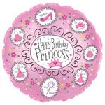 B/Day Princess - 9 Inch Stick Balloon