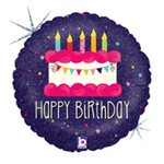 Birthday Banner - 9 Inch Stick Balloon
