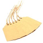 Rectangle Tags 10pk - Brown