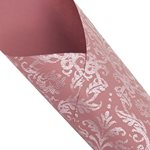 Pearlwrap - Damask Pearl on Pink - 50 x 60cm Sheet (pk 50 shts)