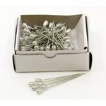 Pearl Pins (box of 100) - Tear Drop Head 55mmL