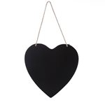 Large Heart Backboard on Twine - Black 250mmD