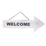Welcome Sign with Lights - White 470mmL
