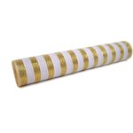 PP Mesh Stripe 54cm x 10yds - Gold/White