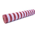 PP Mesh Stripe 54cm x 10yds - Red/White