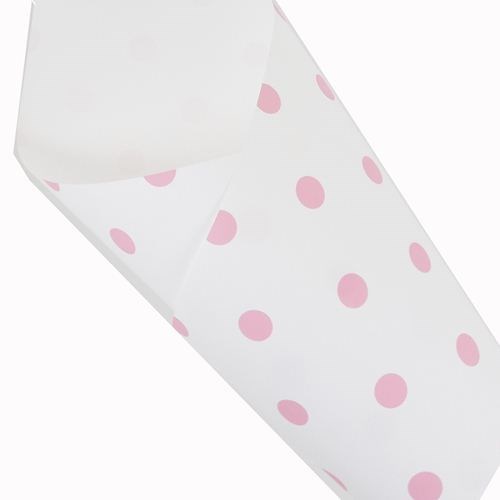 Pearlwrap - Pink Dots on White