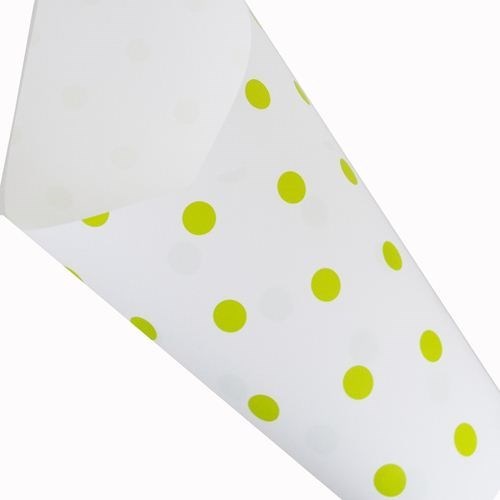 Pearlwrap - Lime Dot on White