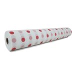 Non Woven 50cm x 30m - Dots - Red dots on white