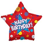 Birthday Dynamic Star - 17 inch Helium balloon
