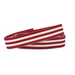 Stripe Grosgrain Rbn 15mm x 25 - Red & White Stripe