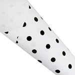 Pearlwrap - Black Dots on White - 50 x 60cm Sheet (pk 50 shts)