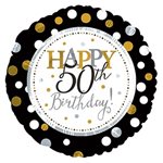 Happy 50th Birthday - 17 Inch Helium Balloon