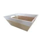 Tapered Wooden Tray - 35*27.5*14cmH