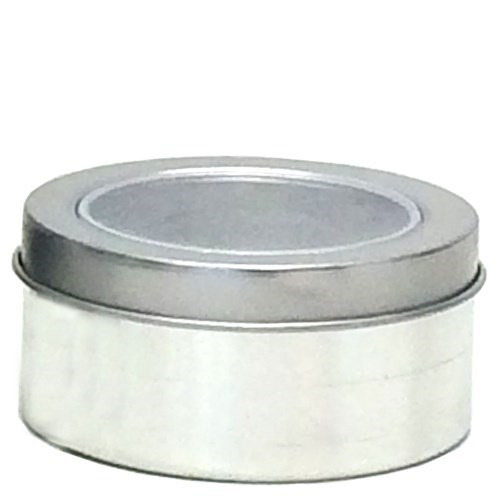 Round Tin with Clear Acetate lid  Pkt 12  - Small