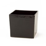 Ceramic Cube Medium - Black 145x130mmH