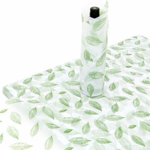 Printed Tissue Paper - Green Leaf