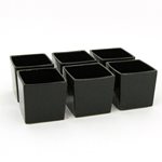 Ceramic Cubes (set of 6) - Black 100mmSq