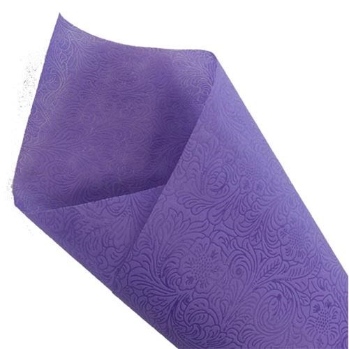 Non Woven Floral Ptn Pressed 53cm x 10m - Lavender