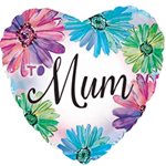 To Mum Floral - 9 inch Stick Balloon