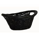 Oval Mini Laundry Basket Black - 39cm long x 30cmWx14cmH