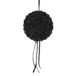 Art. Rose Ball - 20cm Dia - Black