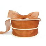 Edged Organza - 25mm x 50m - Copper