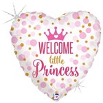 Glitter Baby Princess - 9 Inch Stick Balloon