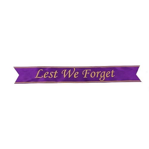 Lest We Forget Satin Ribbon -50mmx10m