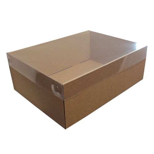 Gift Box Kraft with Clear Lid