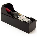 Single lid+base wine box - Black 110x90x330mmH