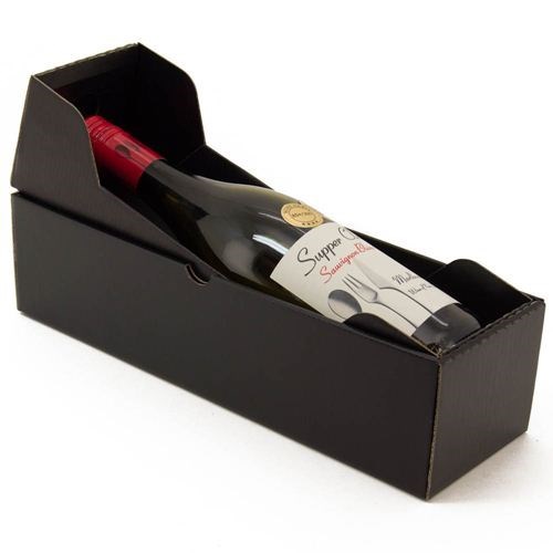 Single lid+base wine box