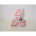 Mixed heart grosgrain - 38mmx25