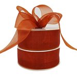 Edged Organza -38mm x50m - Rust