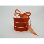 Edged Organza- 25mm x 50m - Rust