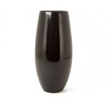 Ceramic Belly Vase - Black 410mmH