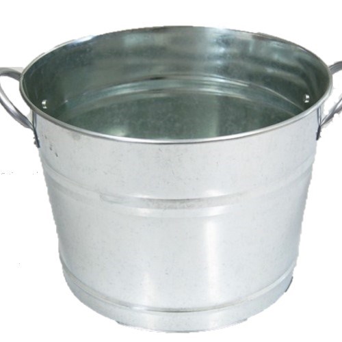 Round Galvanised Bucket